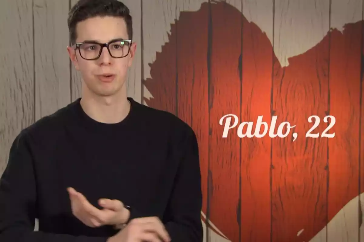 Captura de Pablo en 'First Dates' el lunes 24 de abril