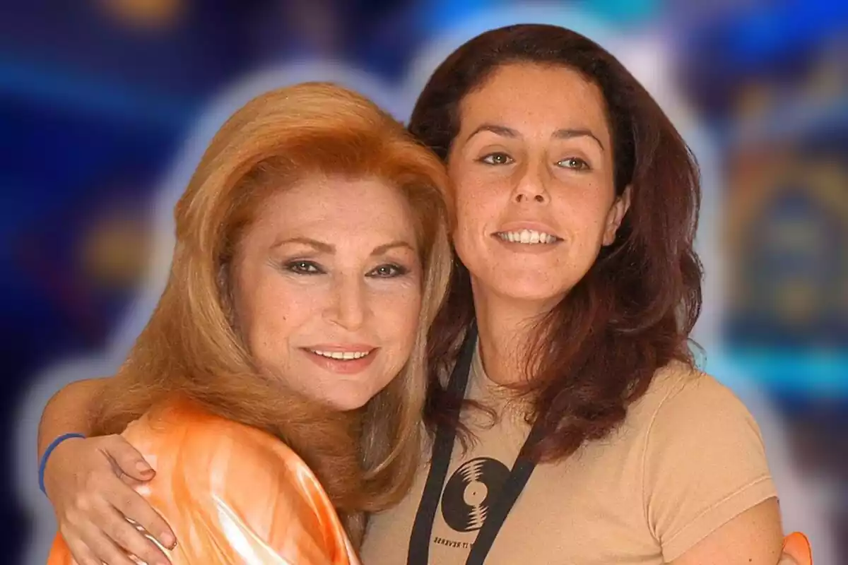 Montaje de Rocío Carrasco junto a su madre, Rocío Jurado